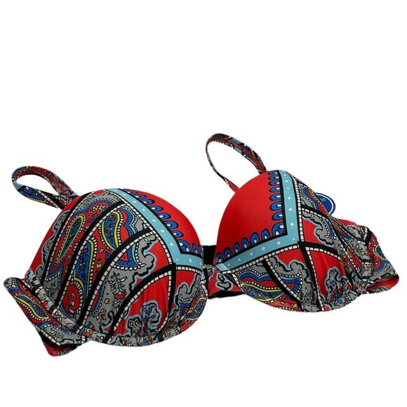 Swimsuits For All Paisley Padded Underwire Bikini Top NWT Size 14 - Picture 3 of 10